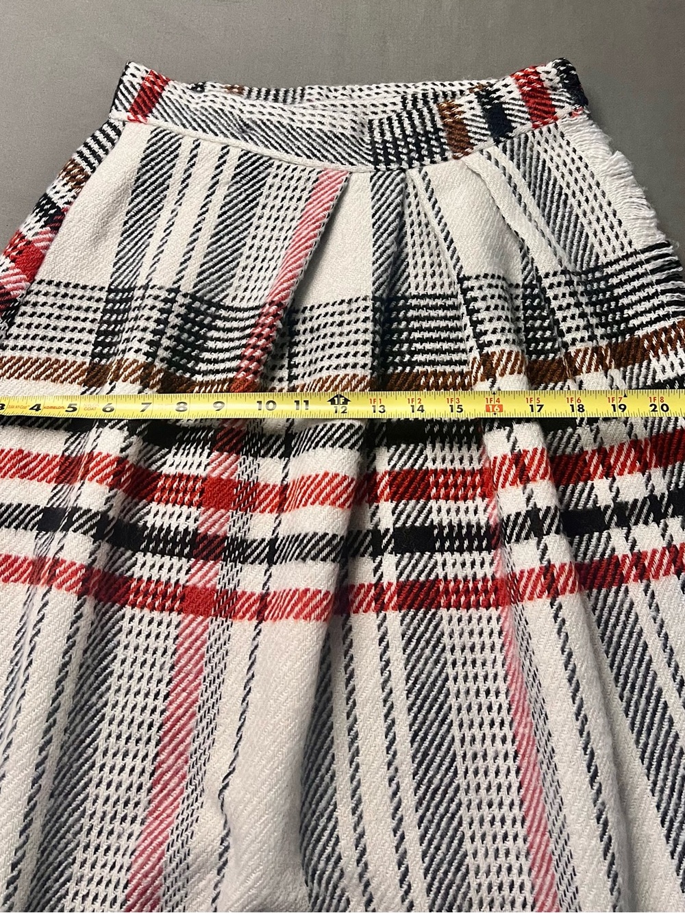 NWOT Mare Mare Anthropologie Blanket Plaid Maxi Wrap Skirt Large Cabincore - Picture 11 of 11